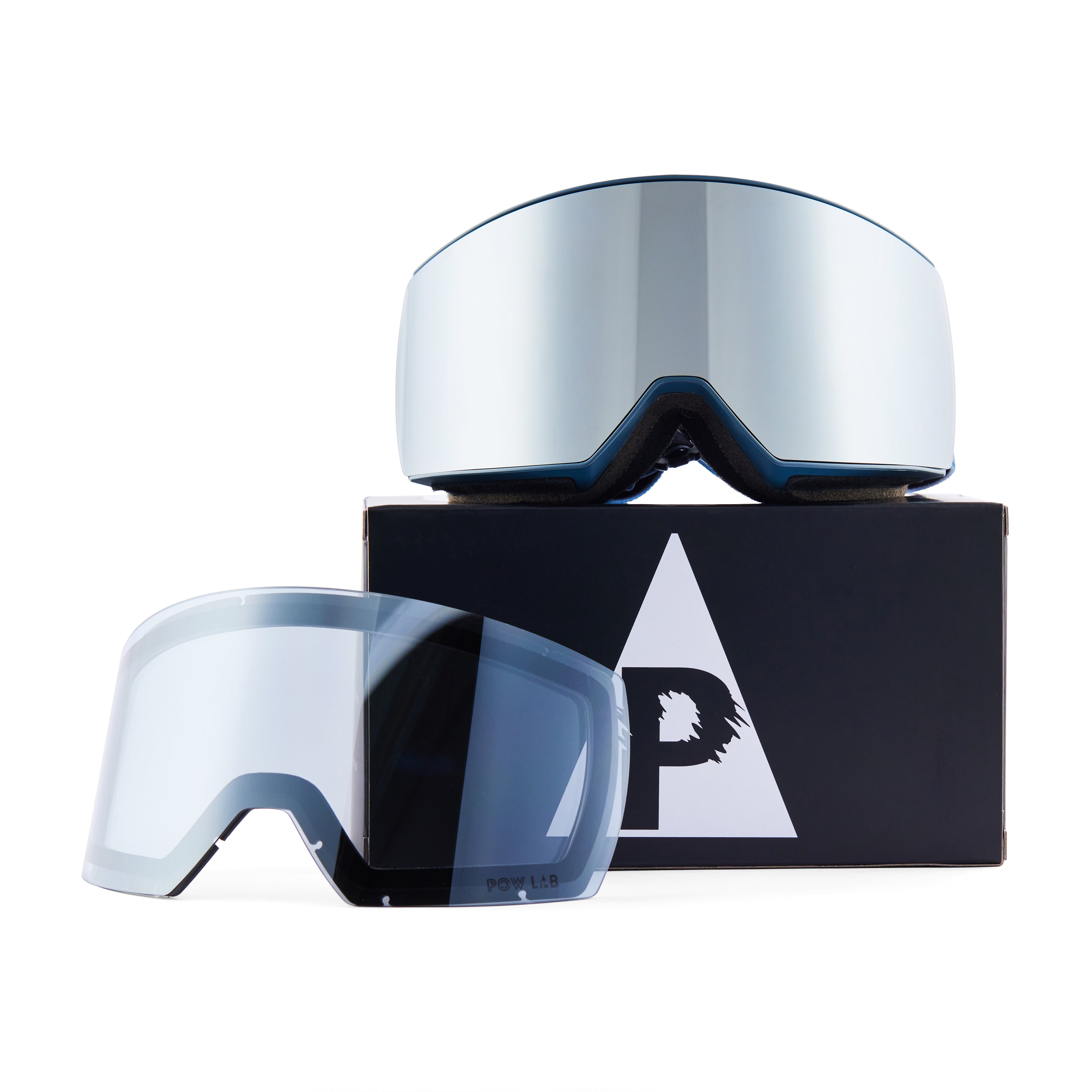 #04 SHI POWLAB Silver Mirror With Clear Lens